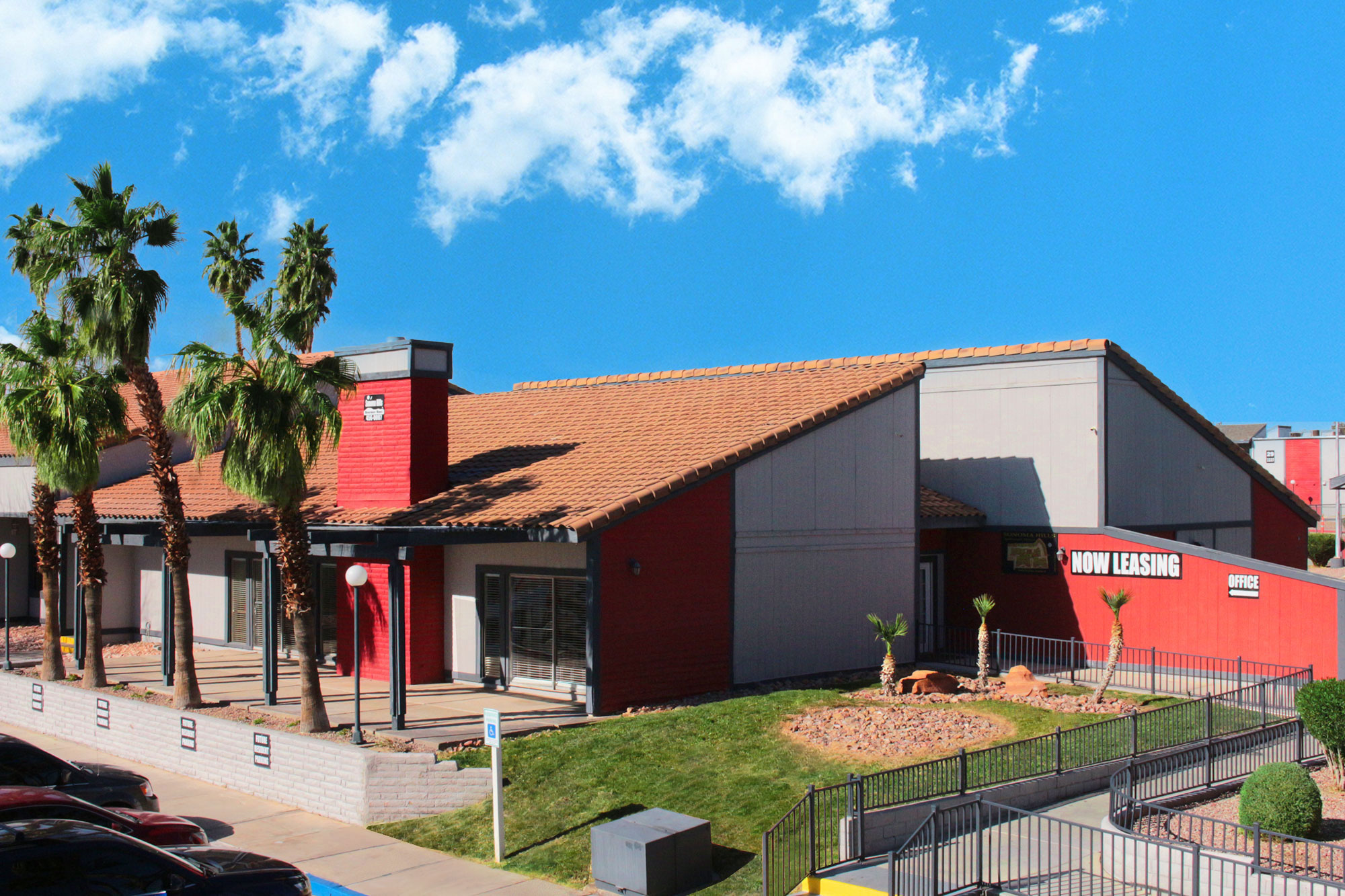 This image shows the entrance of one of Sonoma Hills Apartments units